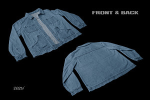 Vintage Jean Jacket Mockup 3Q View