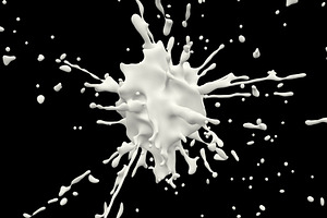 Milk splashes