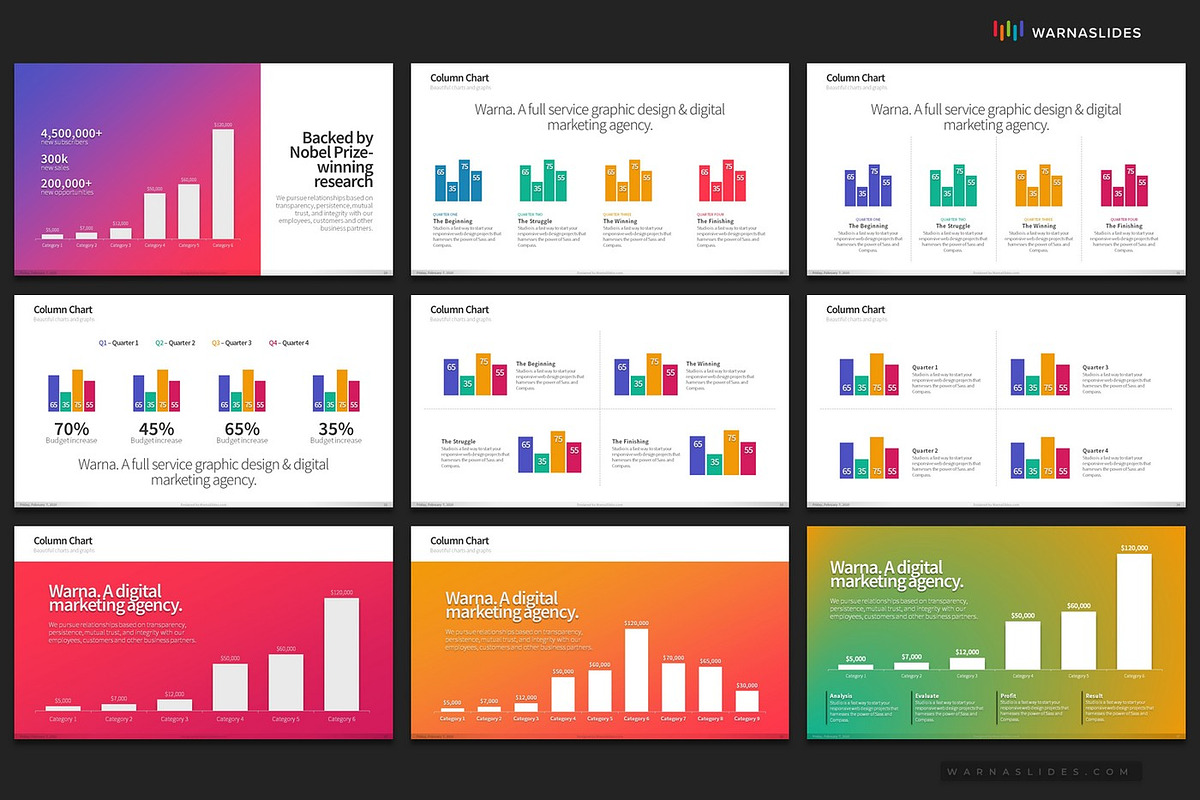 PowerPoint Charts & Graphs, a Presentation Template by Warna Works (Photo 7 of 40)