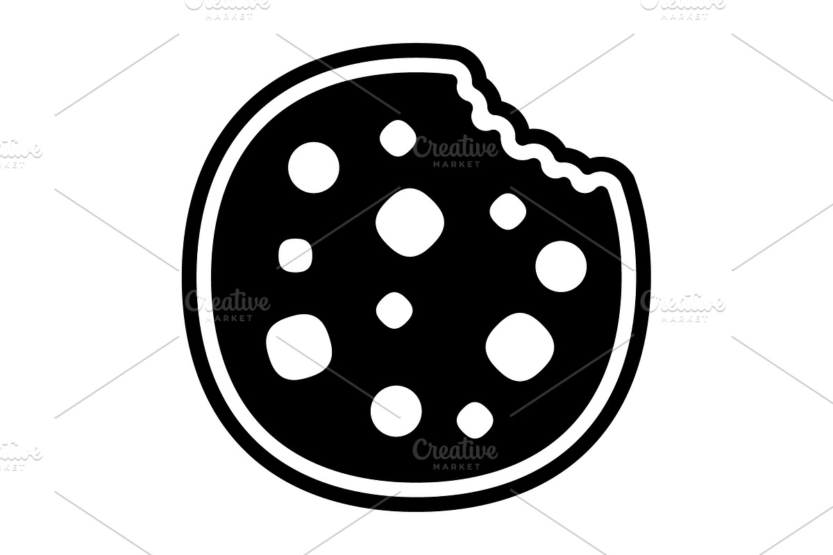 Cookie biscuit solid icon, a Solid Icon by Creative priyanka