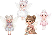 Whimsical Fairy Clipart Bundle, an Illustration by DreamArtGraphic (Thumbnail 2 of 4)