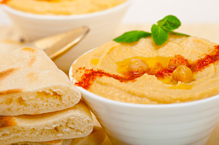 Hummus with pita bread, a Food & Drink Photo by keko64