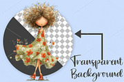Watercolor Summer Girls Clipart PNG, a Seasonal Illustration by Canvas Craft (Thumbnail 2 of 5)