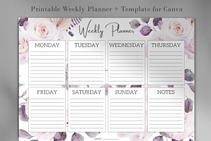 Printable Weekly Planner For Canva