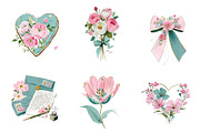 Watercolour Romantic Clipart, an Illustration by CreationArt (Thumbnail 2 of 7)