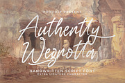 Authentty Wegnotta, a Handwritten Font by Integritype Studio (Thumbnail 1 of 15)