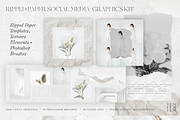 Ripped Paper Templates + Graphics, a Social Media Template by FEM Creative Studio (Thumbnail 1 of 8)