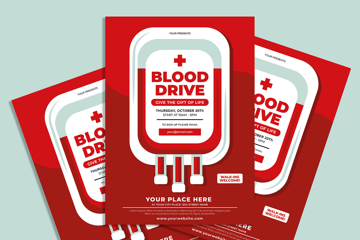 Blood Drive flyer, a Flyer Template by AdamHasan (Photo 2 of 3)