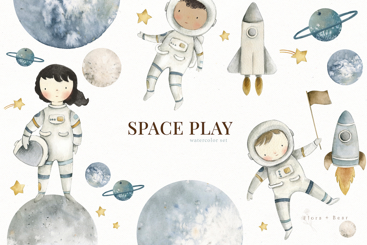 Space Astronauts, a Person Illustration by Flora+Bear (Photo 1 of 7)