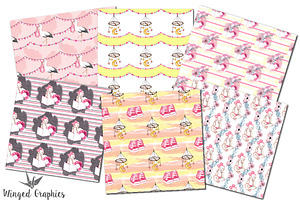 Baby Girl: Seamless Patterns