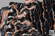 Black Rose Gold Marble Texture, a Pattern Graphic by Fine Purple Elephant (Thumbnail 2 of 5)