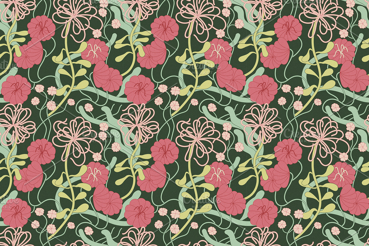 Floral Blossom. Seamless patterns, a Pattern Graphic by oxygen_8 (Photo 2 of 8)