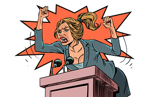 A woman is very furiously, a Person Illustration by rogistok