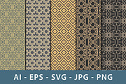 Patterned Geometric Islamic Designs, a Pattern Graphic by Saba Vector (Thumbnail 1 of 3)