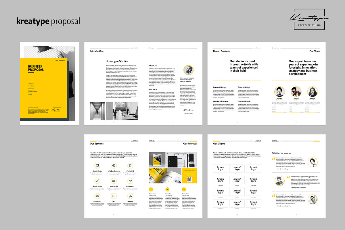 Kreatype Proposal, a Brochure Template by Kreatype Studio (Photo 3 of 15)