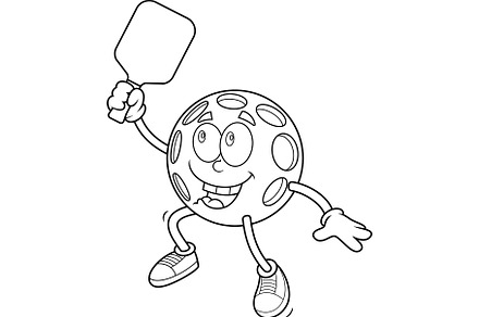 Pickleball Character Jumping