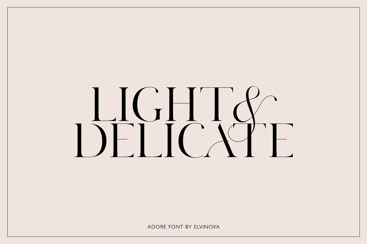 Adore Modern Serif Font, a Serif Font by elvinova (Photo 2 of 10)