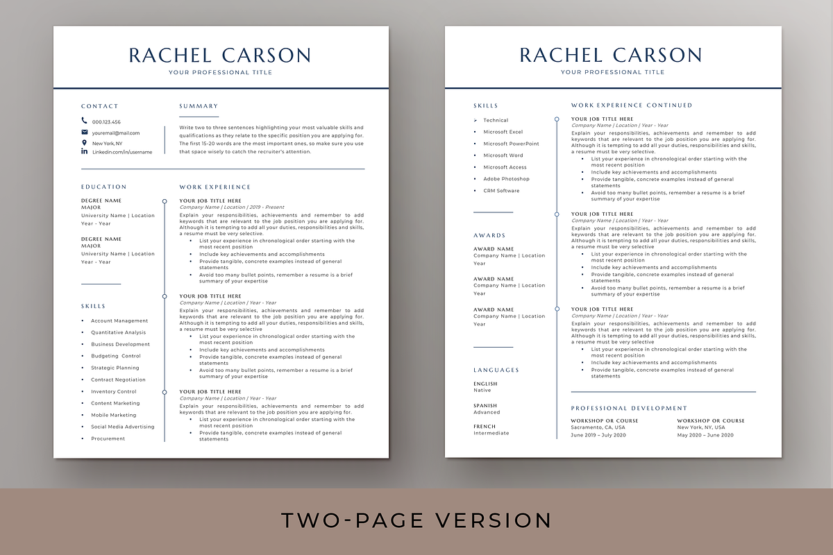 Executive Resume & Cover Letter Word, a Resume Template by Resume Bureau (Photo 3 of 6)