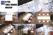 6PSD Table runner Mockup Tablecloth, a Household Mockup by GraphicVil (Thumbnail 3 of 9)