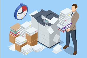 Isometric corporate scene with, a Finance Illustration by Golden Sikorka