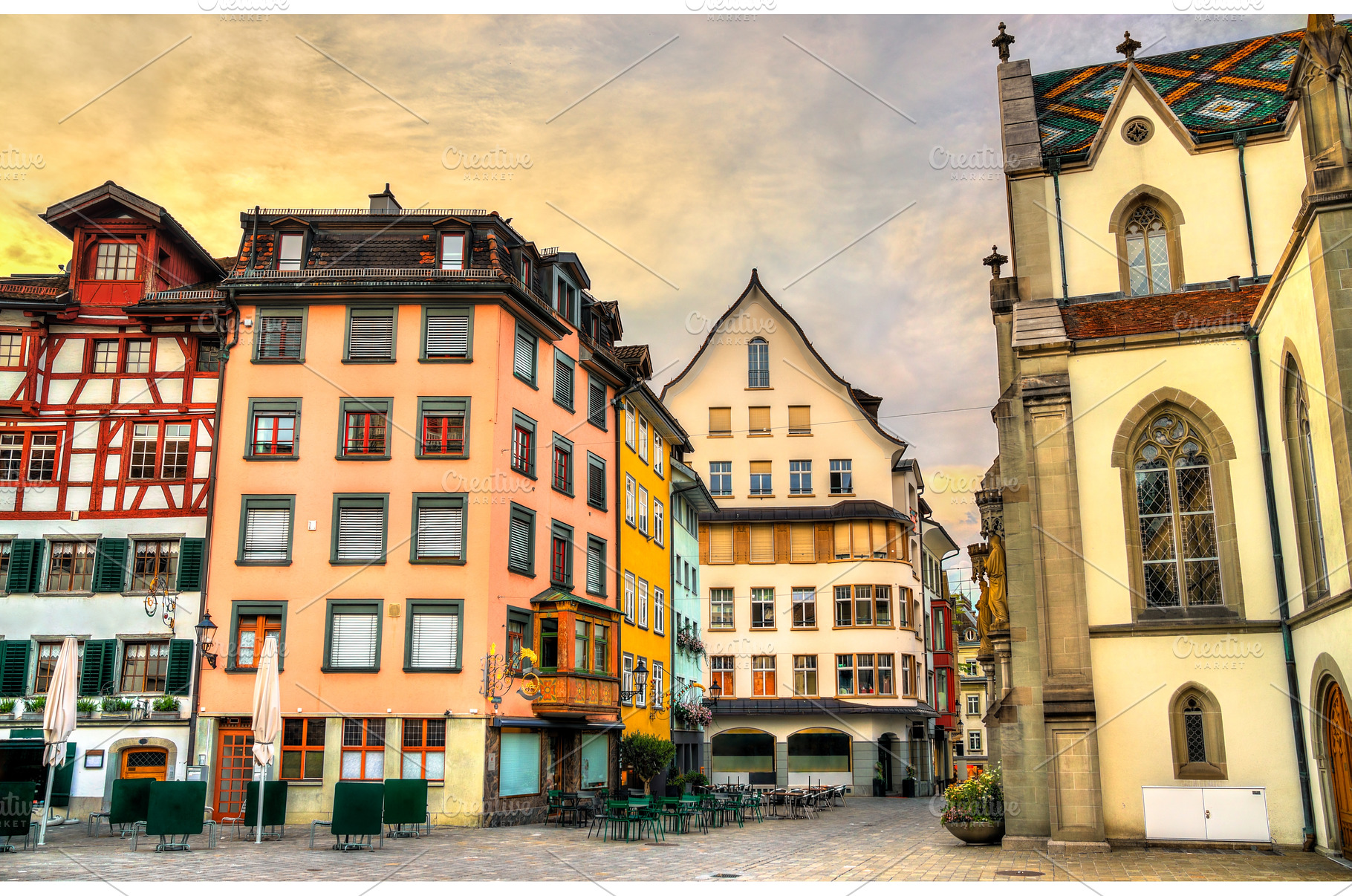 Architecture of St. Gallen in, an Architecture Photo by Leonid Andronov