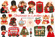 Christmas in London Clipart Holiday, a Seasonal Illustration by SugarCloudStudioArt (Thumbnail 1 of 6)