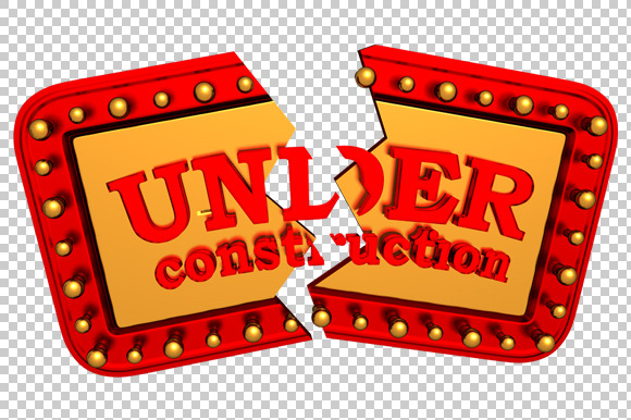 Under Construction 3D Render Png