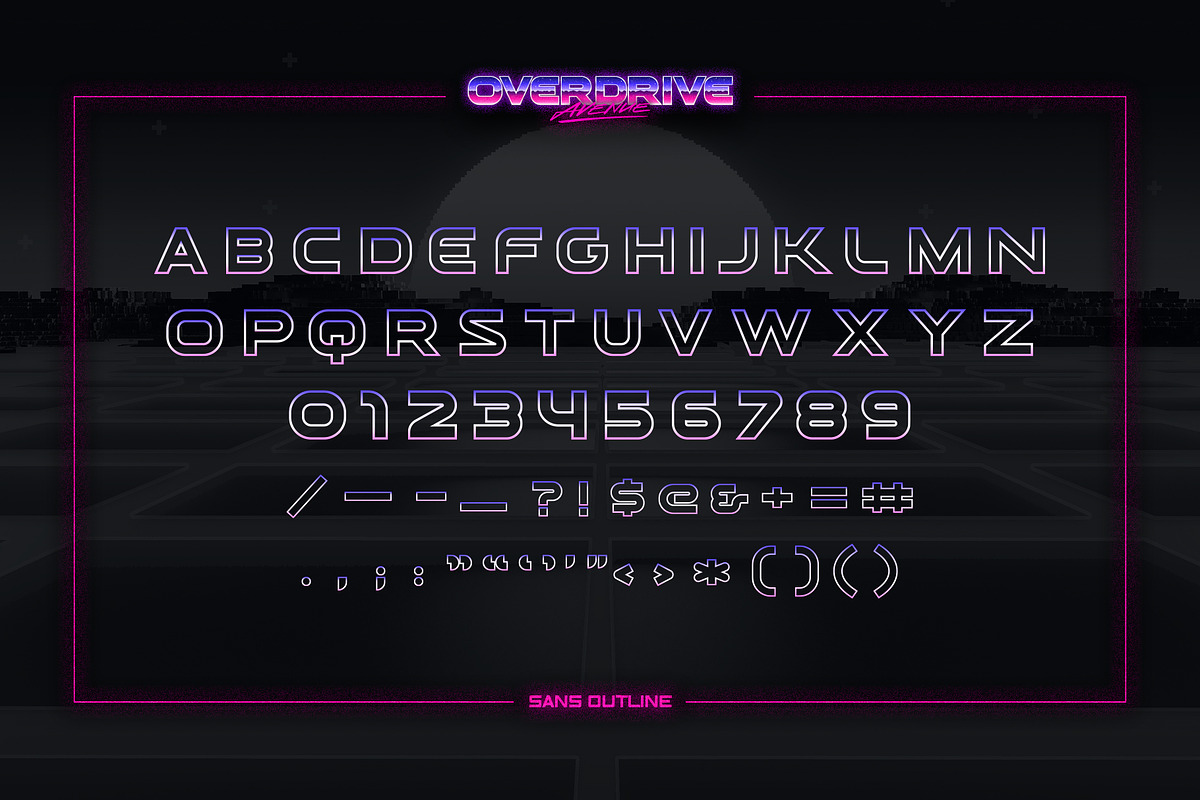Overdrive Avenue – 2 in 1 Retro Wave, a Symbol Font by Ckybe's Corner (Photo 3 of 14)