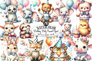 Birthday Baby Animal Clipart, Birthd, an Illustration by Designking (Thumbnail 1 of 4)