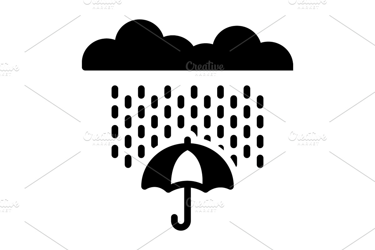 Rain rainfall solid icon, a Solid Icon by Creative priyanka