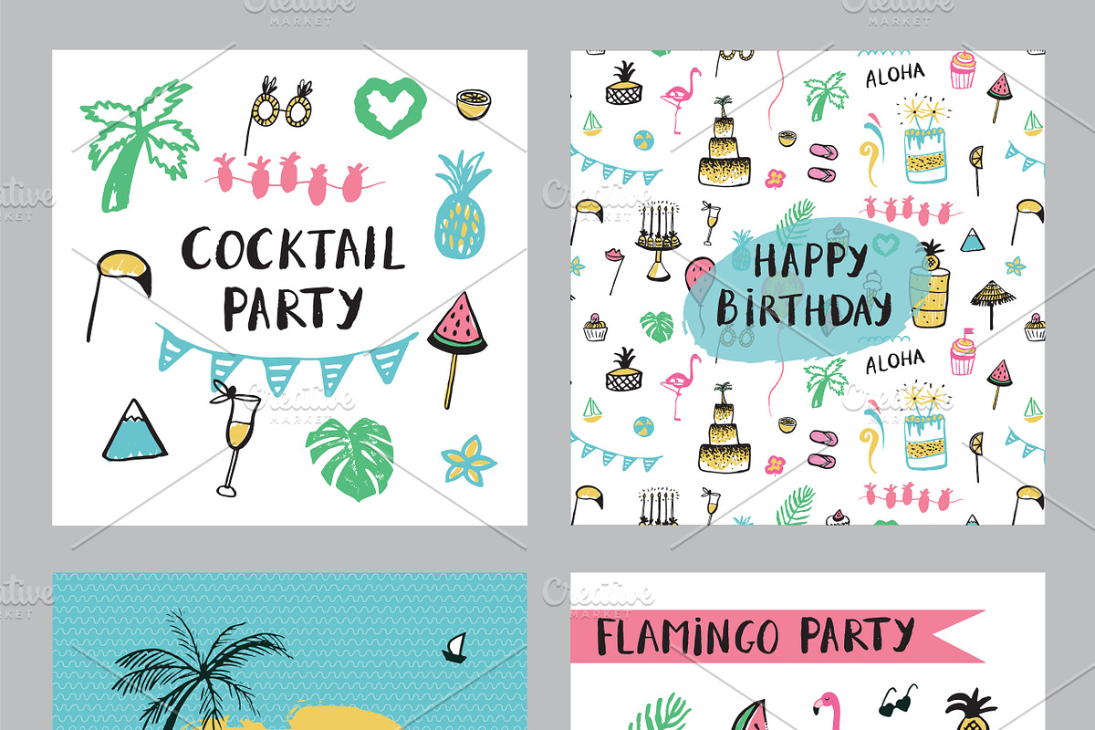 Flamingo Party, a Pattern Graphic by GooseFrol (Photo 8 of 15)