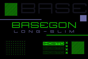 Basegon Long Slim Display Font