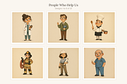 People Who Help Us Clip Art, a Person Illustration by LanternkinStudio (Thumbnail 6 of 13)