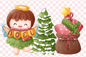 Christmas Little Angels Cliparts