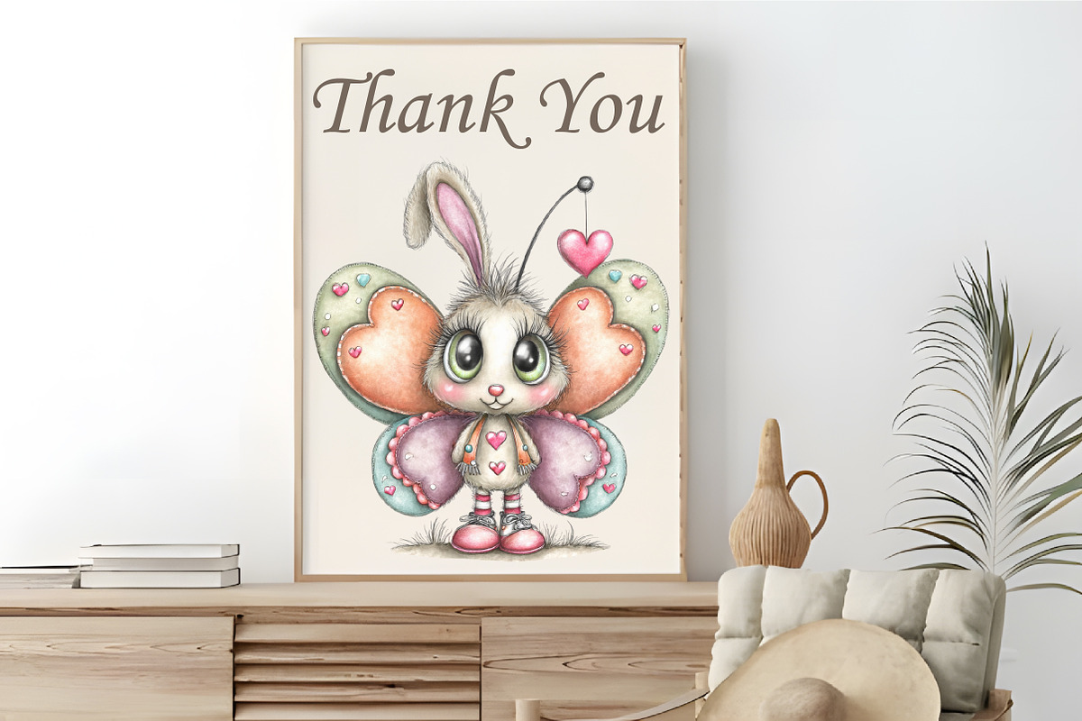 Whimsical Easter Butterfly Clipart, an Animal Illustration by RobertsArt (Photo 6 of 6)