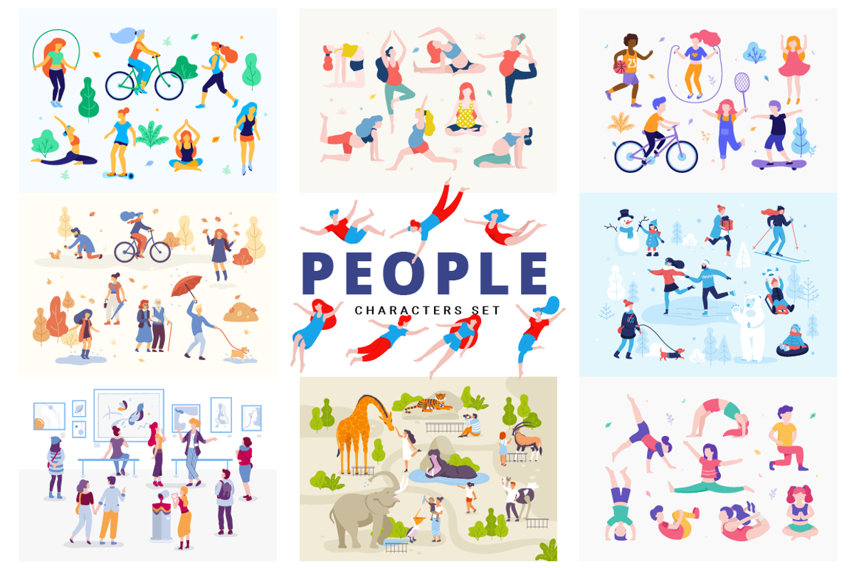 People characters set, a Person Illustration by Bezvershenko (Photo 12 of 12)