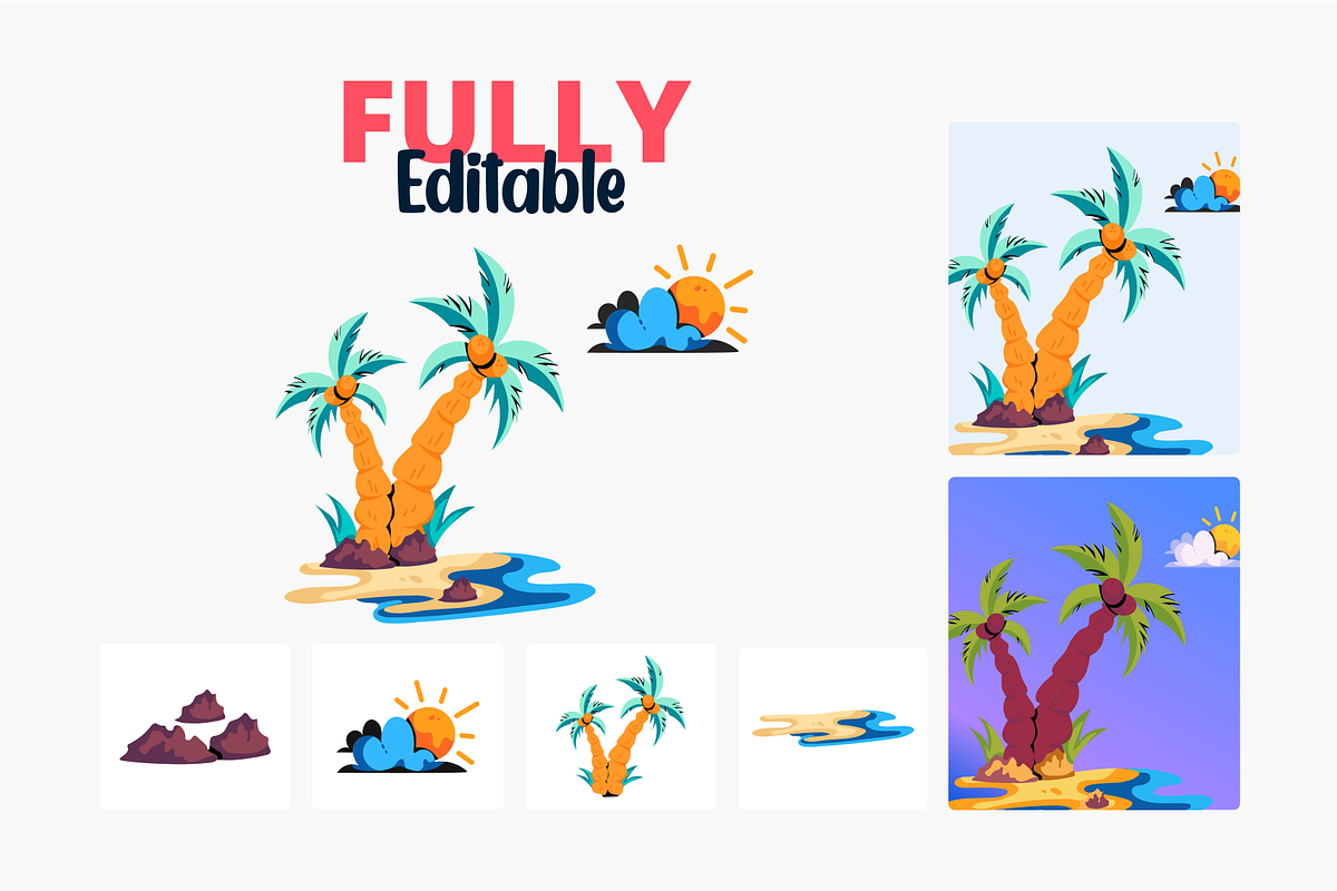 Animated Tropical Icon Set, a Duotone Icon by Prosymbols (Photo 4 of 14)