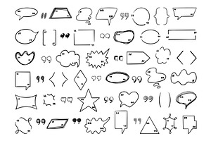 Doodle quotation frames design. Hand, an Object Illustration by Valerie Bodnar