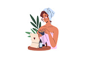 Girls doing makeup, skincare set, a Person Illustration by PaperTrident (Thumbnail 8 of 8)