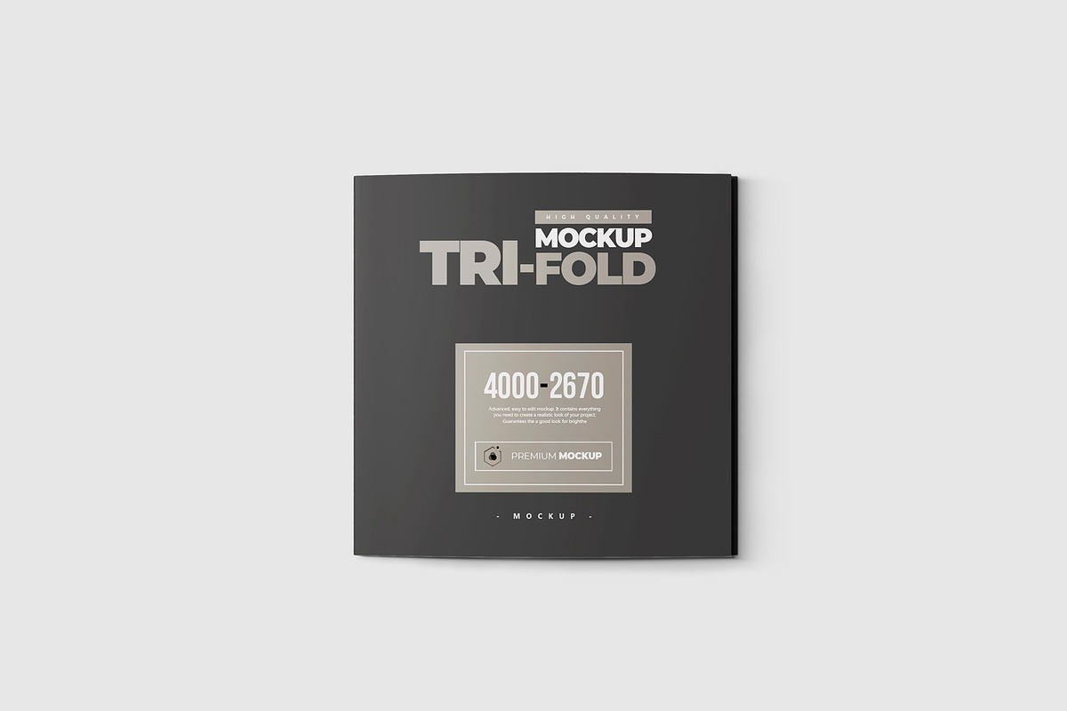 Tri-Fold Square Brochure Mock-up 2, a Print Template by Nevada63 (Photo 1 of 3)