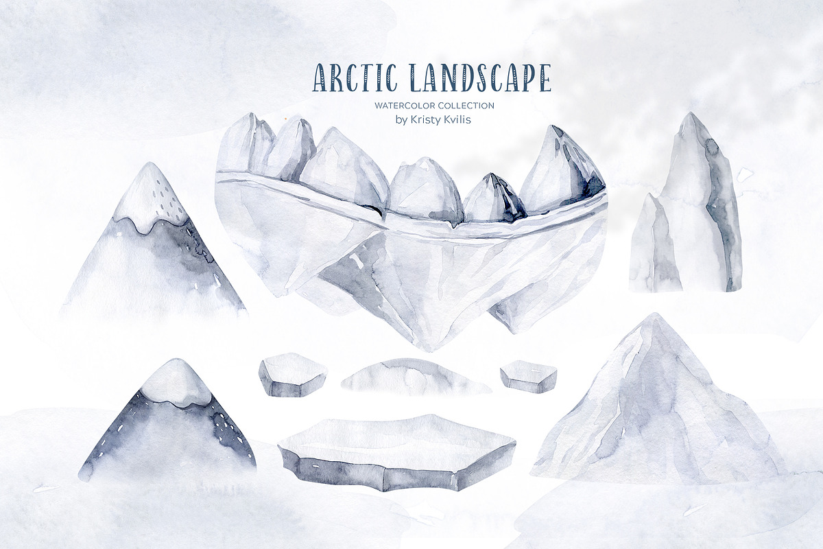 Arctic cute animals.  Watercolor set, an Animal Illustration by Peace ART (Photo 12 of 22)