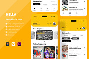 Hella - News Mobile Apps, an UI Kit Template by twinstd (Thumbnail 1 of 4)