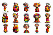 Whimsical Grandma Clipart, an Illustration by Libby Wishes (Thumbnail 3 of 7)