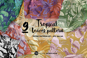 Tropical Leaves Seamless Pattern
