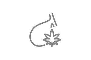 Gallbladder with marijuana leaf line, an Object Illustration by GraphiShop