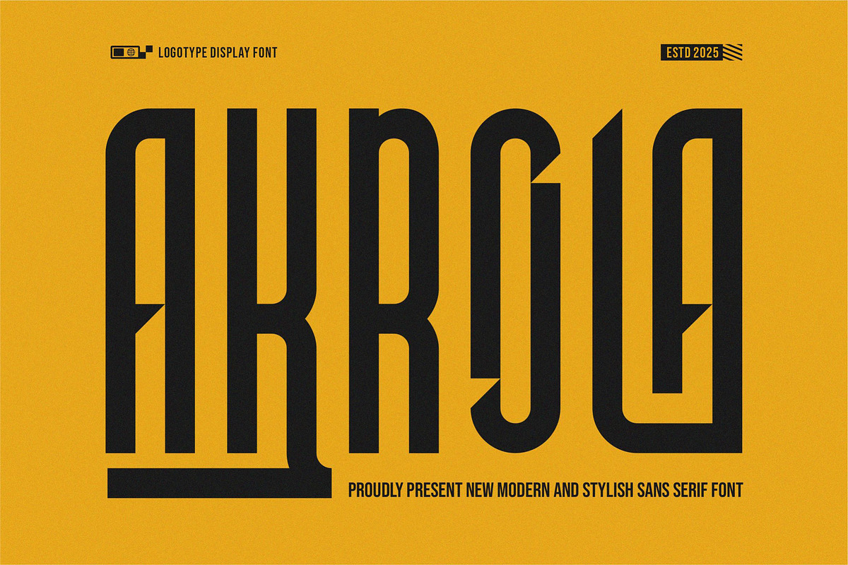 Akrola | Modern Condensed Sans Serif, a Sans Serif Font by Ermedia Studio (Photo 1 of 10)