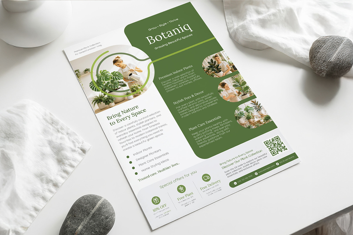 Modern Plant Shop Poster Template, a Poster Template by WheelieMonkey (Photo 3 of 3)