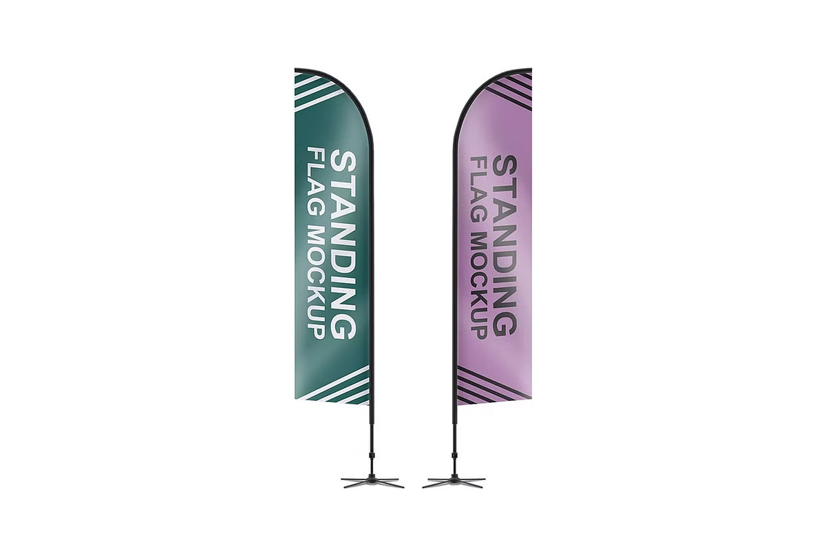 Feather Flag Mockup v2, a Product Mockup by GraphicsPixel (Photo 2 of 5)