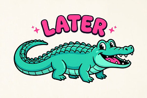 Later Gator Cute Alligator PNG, a Seasonal Illustration by Canvas Craft