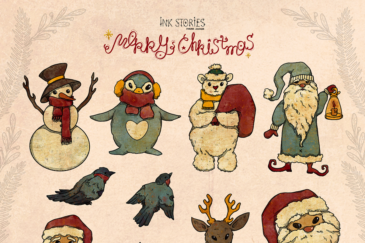 Merry Christmas, a Seasonal Illustration by Ink Stories (Photo 4 of 25)